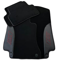 Black Floor Mats for Mercedes Benz C-Class W205 Sedan with Carbon Fiber | AutoWin Edition - AutoWin