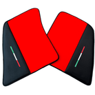 Red Floor Mats for Ferrari 296 GTS (2022-2024) with Leather - AutoWin