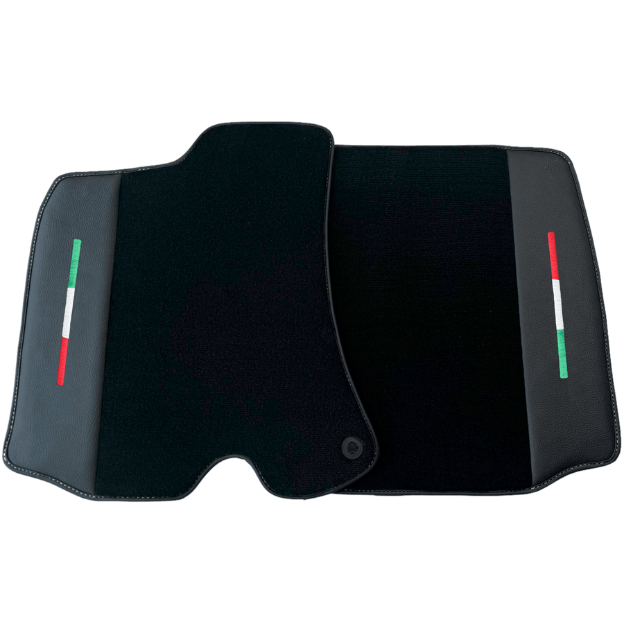 Black Floor Mats for Ferrari Portofino M with Leather | AutoWin