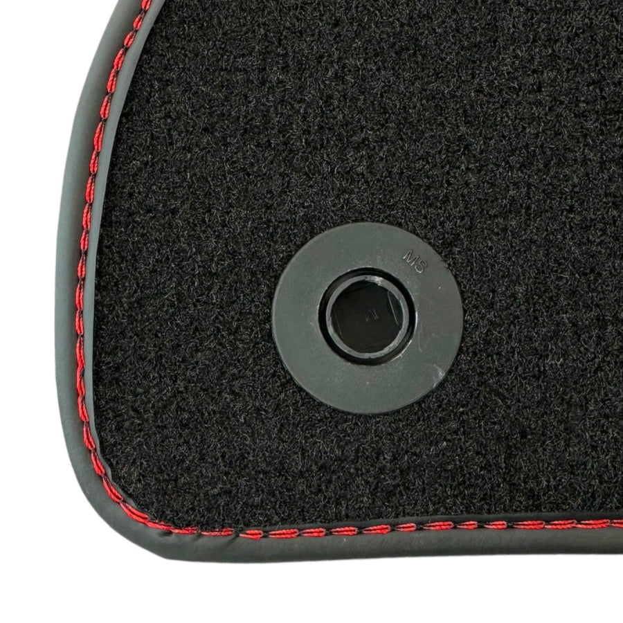 Black Floor Mats for Mercedes Benz C-Class W205 Sedan with Carbon Fiber | AutoWin Edition - AutoWin