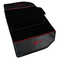 Black Floor Mats for Lamborghini Aventador SV with Carbon Fiber - AutoWin