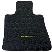 Black Leather Floor Mats for Rolls-Royce Phantom VIII (2017-2024) ER56 Design - AutoWin