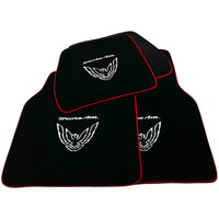 Black Floor Mats Red Trim for Pontiac FireBird (1993-2002) Trans Am - AutoWin