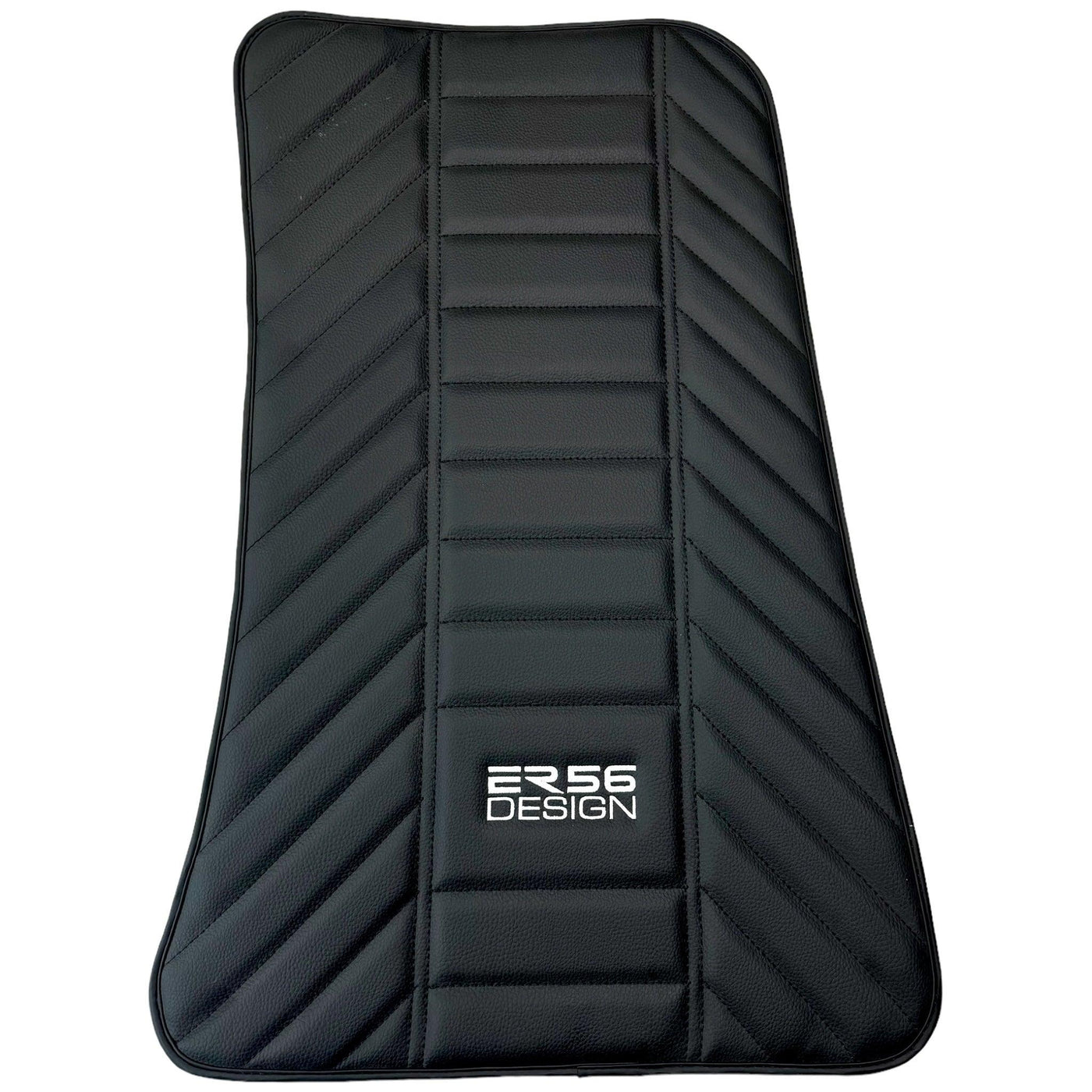 Black Leather Floor Mats for Rolls Royce Black Badge Wraith ER56 Design - AutoWin