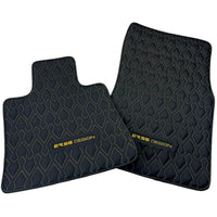 Black Leather Floor Mats for Rolls-Royce Shadow (1965-1977) ER56 Design - AutoWin