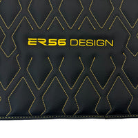 Black Leather Floor Mats for Rolls-Royce Cullinan RR31 (2018-2023) ER56 Design - AutoWin