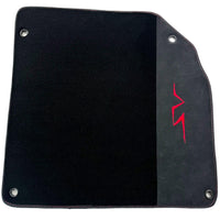 Black Floor Mats for Lamborghini Aventador SV with Alcantara Leather - AutoWin