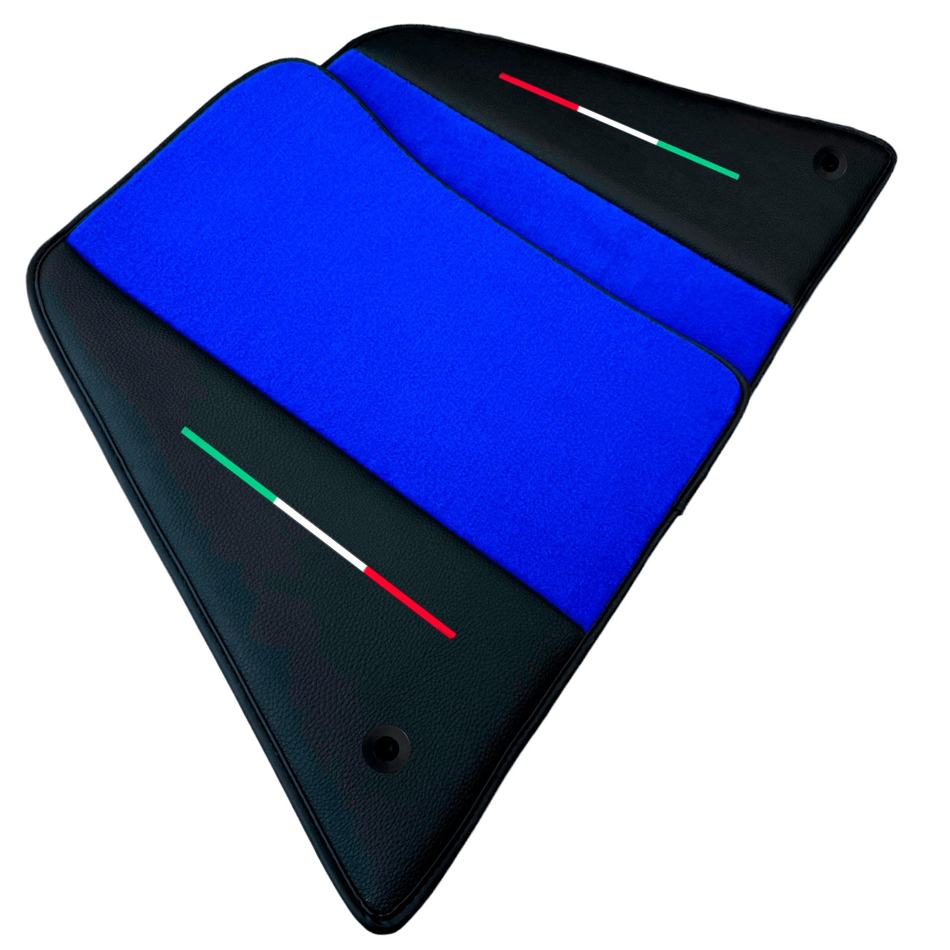 Blue Floor Mats for Ferrari SF90 Stradale (2019-2024) with Leather - AutoWin