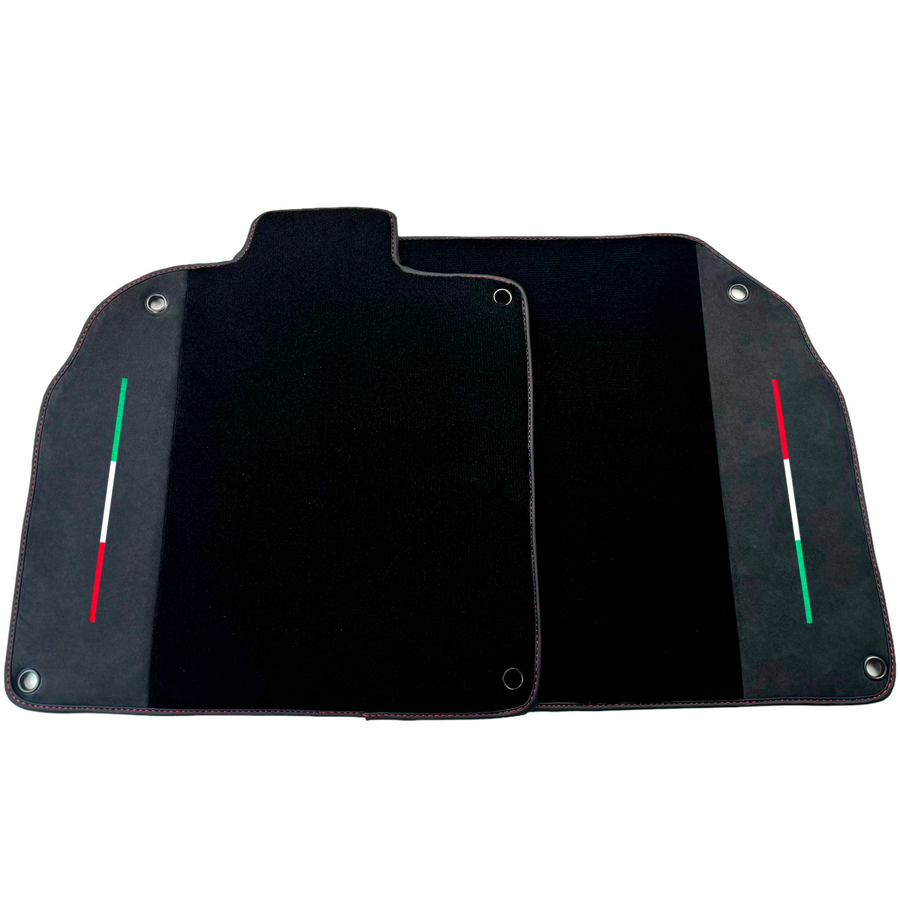 Customizable Black Floor Mats for Lamborghini SianJ with Alcantara Leather