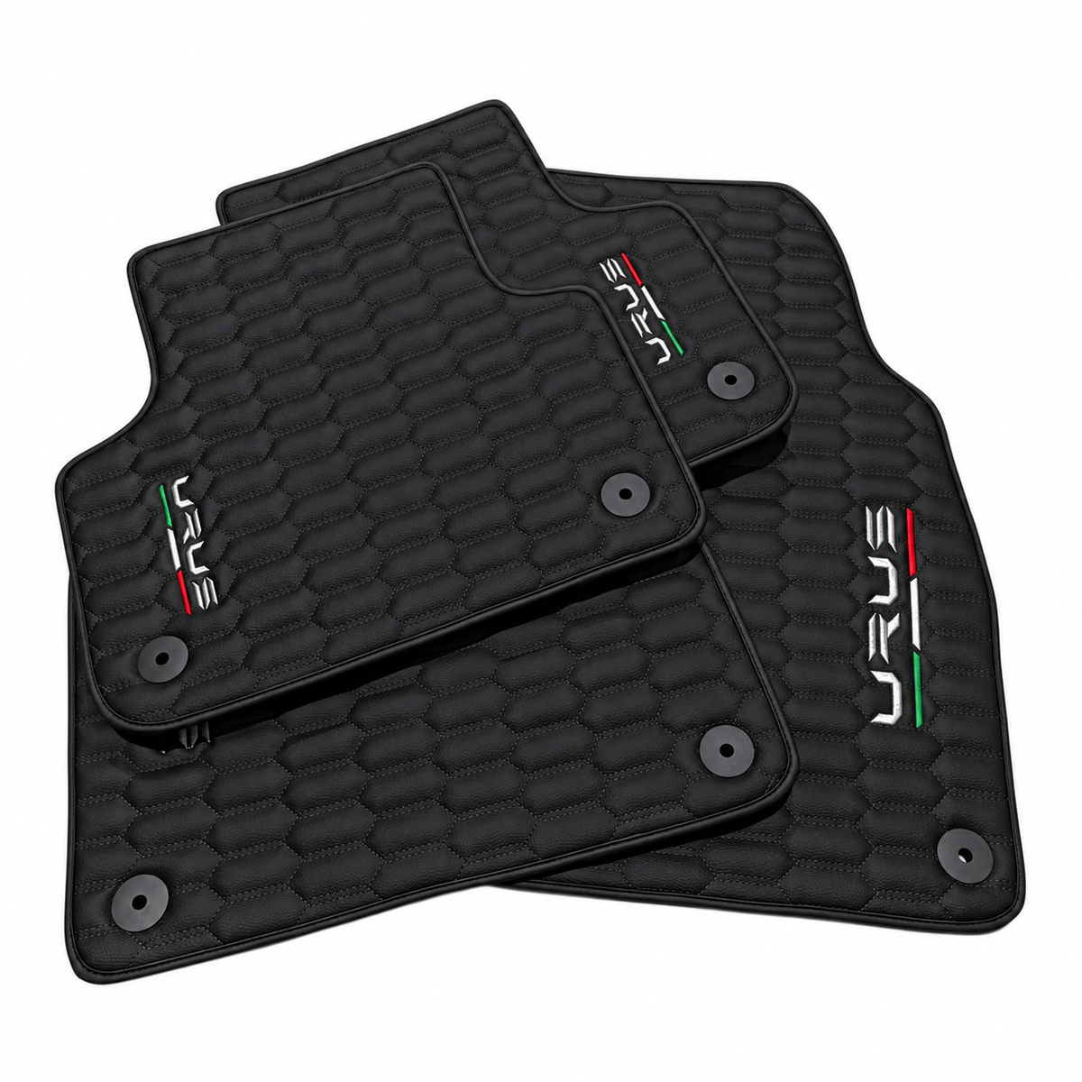 Black Floor Mats with Leather for Lamborghini Urus (2018-2026) - Various Colors