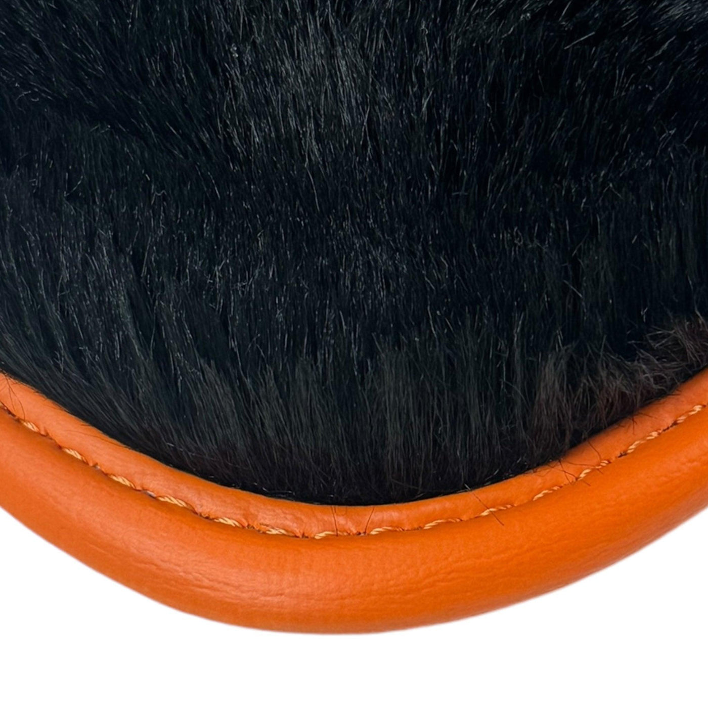 Black Sheepskin Floor Mats for Rolls-Royce Spectre (2023-2024) Orange 