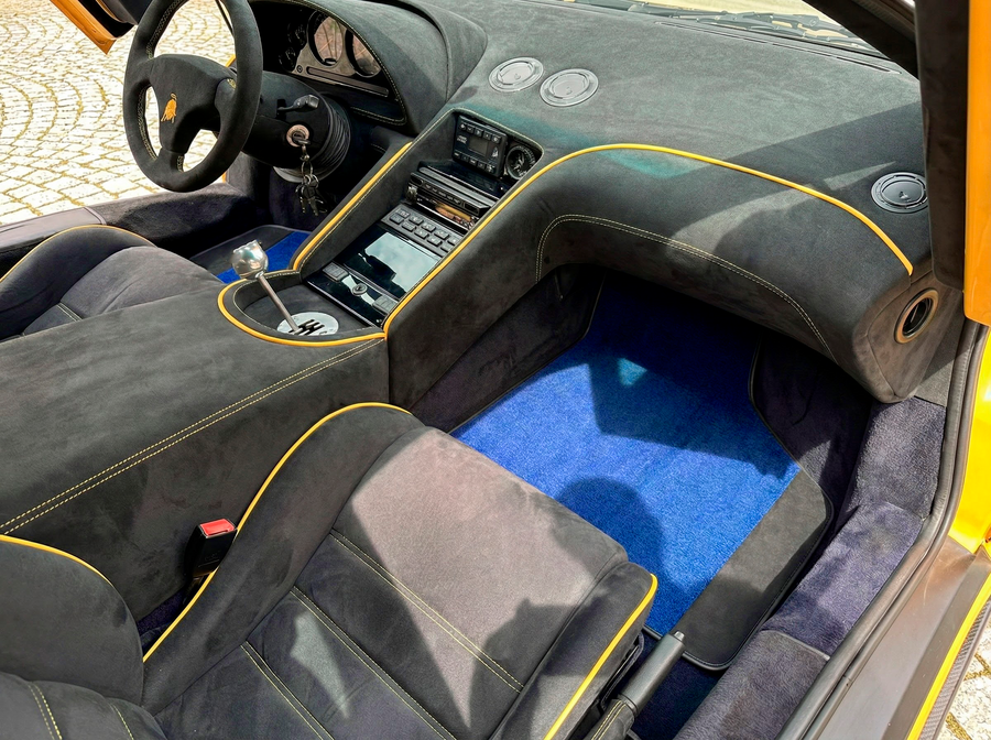 Dostosowywane niebieskie dywaniki samochodowe dla Lamborghini Diablo 1990-2001 z Alcantary