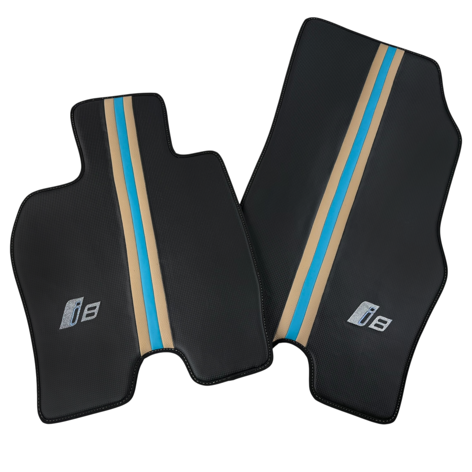 Cream Leather Floor Mats for BMW i8 Series | Elegant Protection