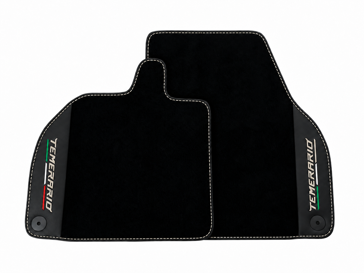 Customizable Leather Floor Mats with Triangle Pattern for Lamborghini Temerario (2025-2026)
