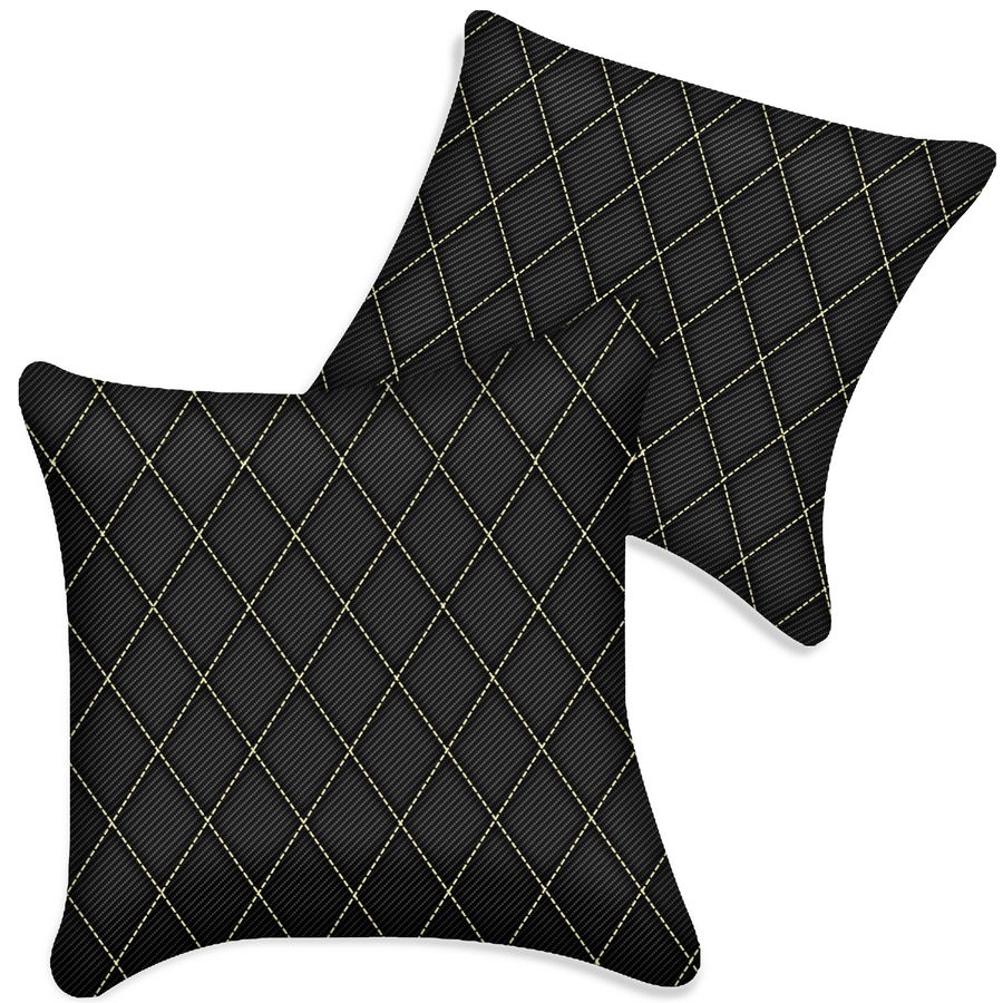 Hex Pattern, Black leather