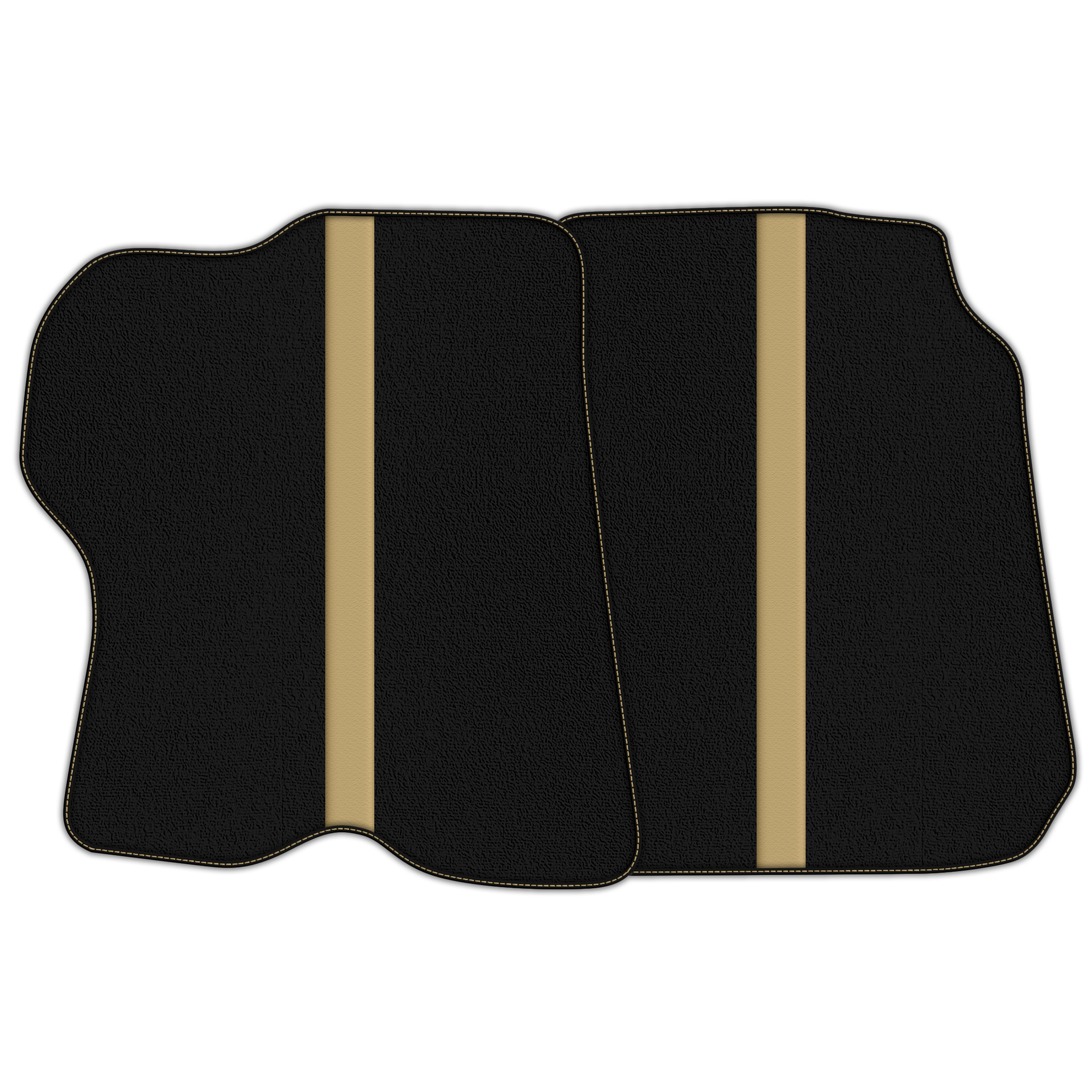 Black Floor Mats with Leather Line for Ferrari GTC4 Lusso (2016-2023) - Various Colors