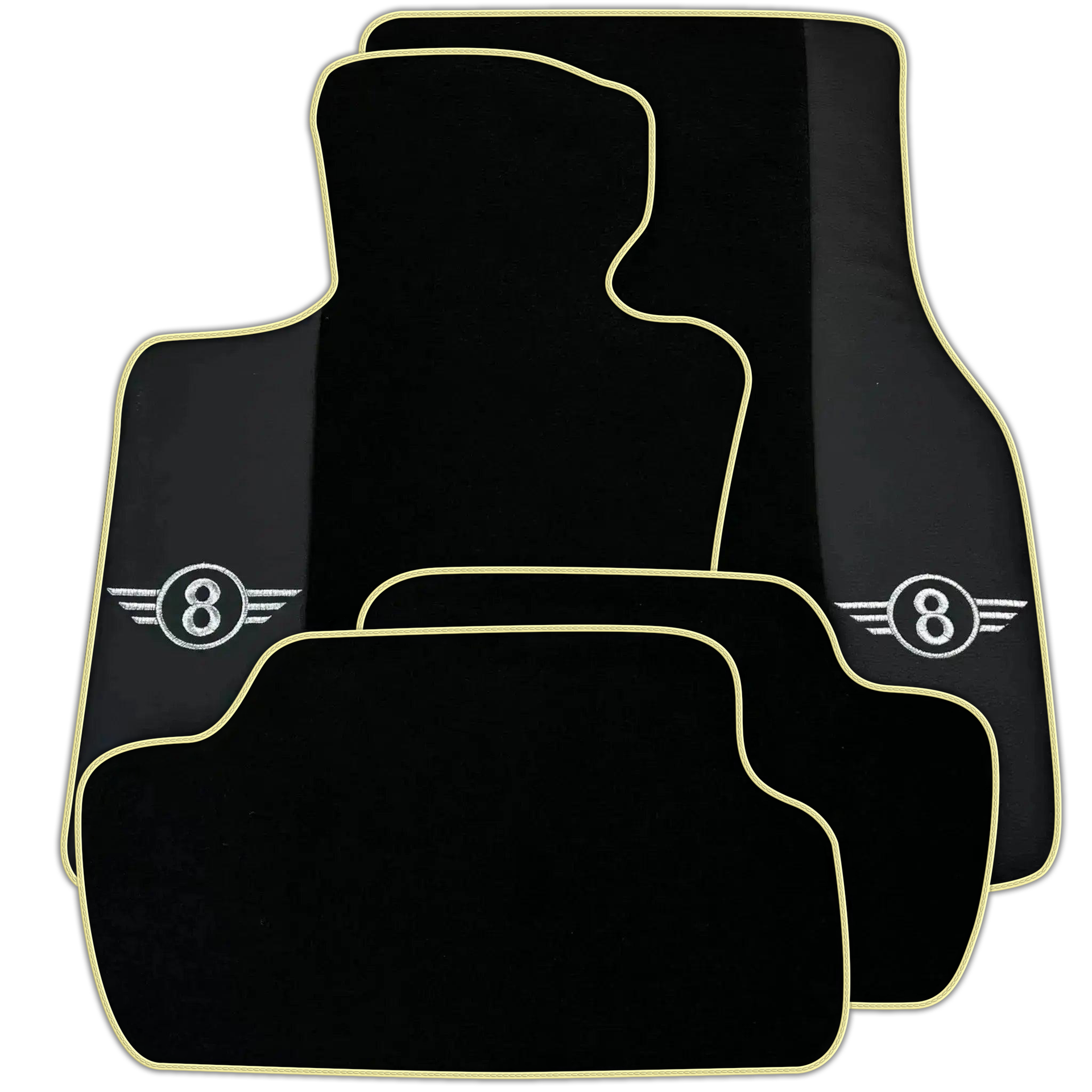 Black Floor Mats for Mini Cooper / One R53 (2001-2007) Cooper S with Leather