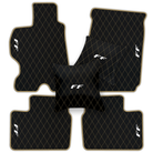 Luxury Black Leather Floor Mats for Ferrari Roma (2021-2024)