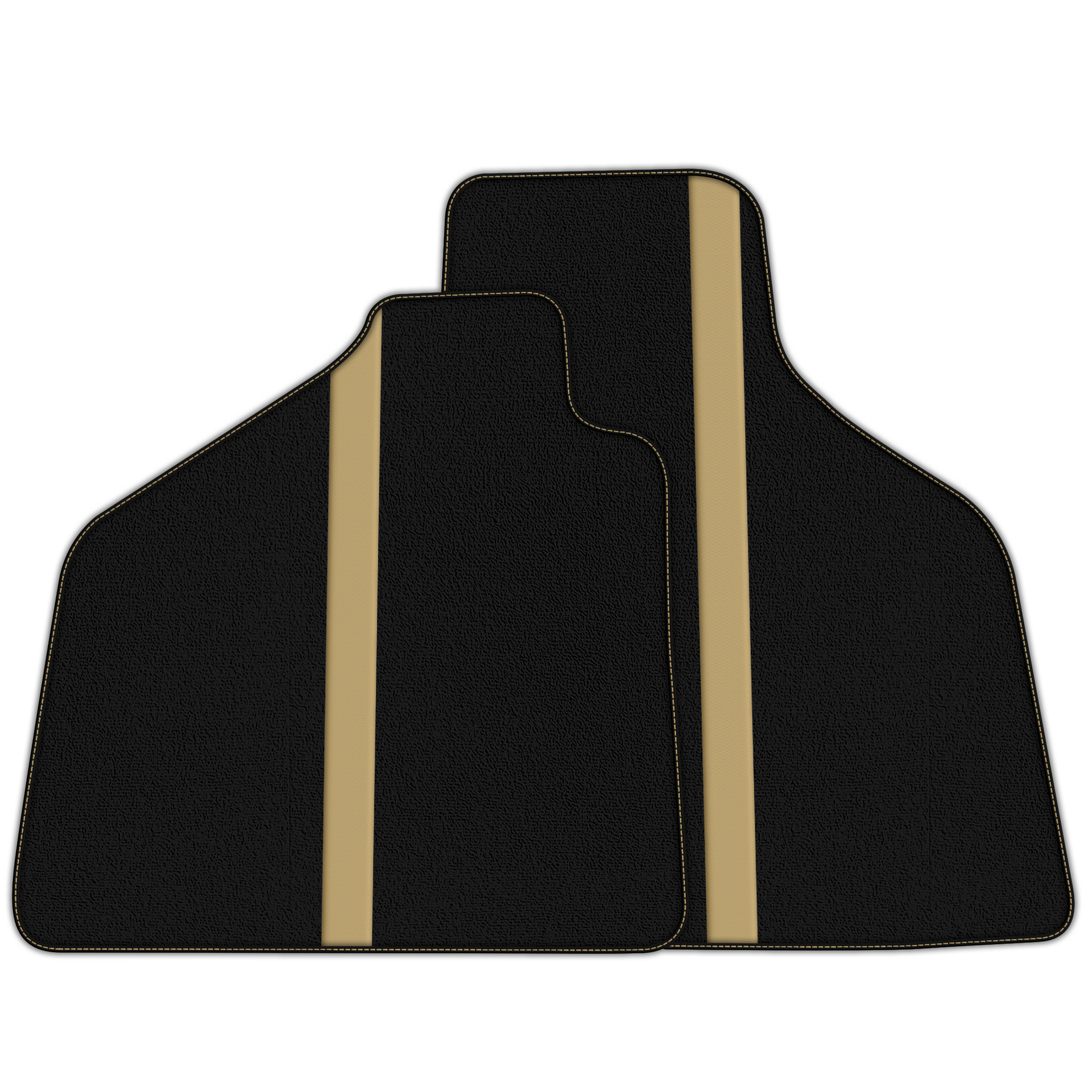 Custom Black Floor Mats with Leather for Lamborghini Aventador SV