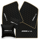 Premium Custom Black Leather Floor Mats for Ferrari FF (2011-2016)