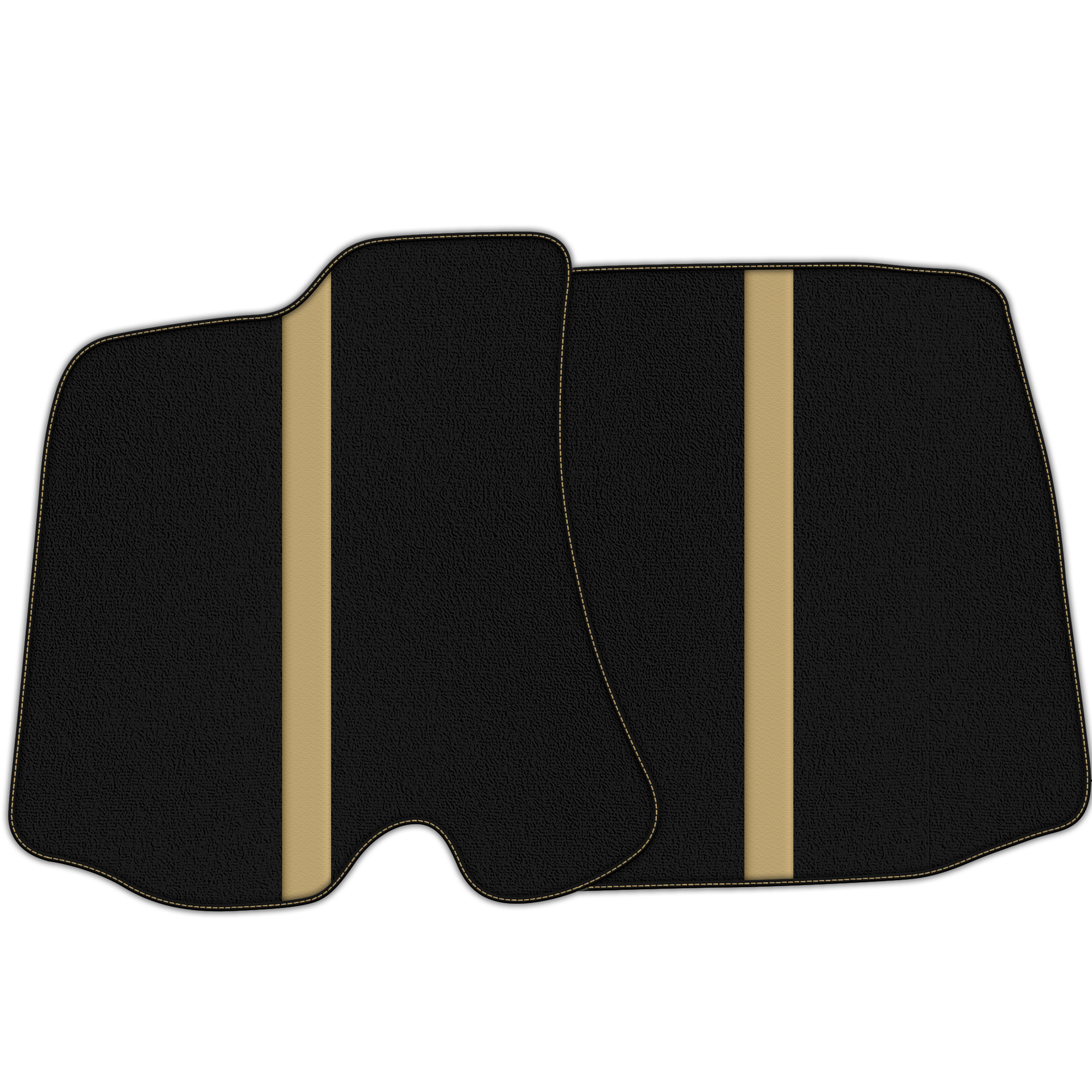 Black Floor Mats with Leather Line for Ferrari Portofino (2018-2023) - Various Colors