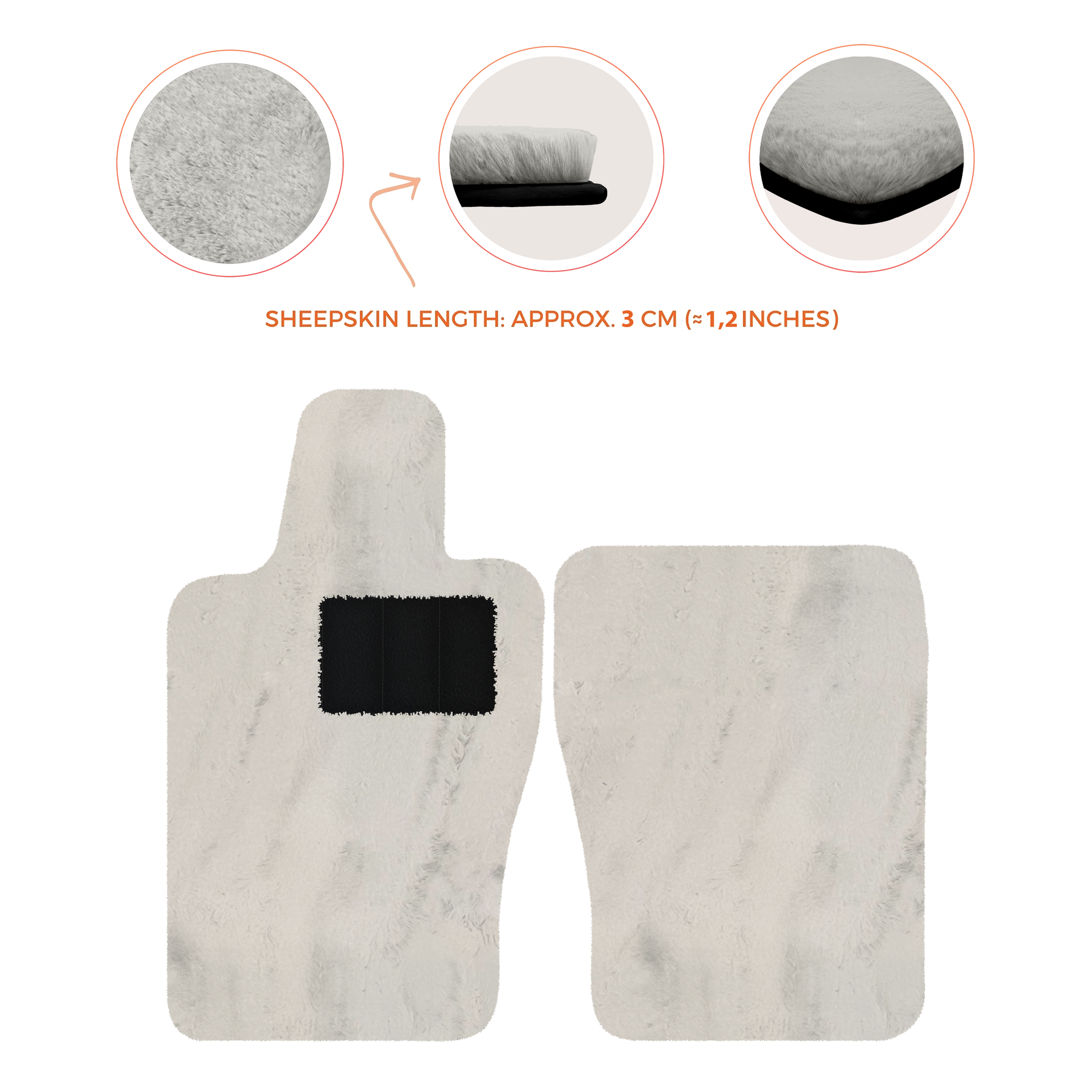 Premium Sheepskin Floor Mats for Aston Martin V8 Vantage (2019-2025)