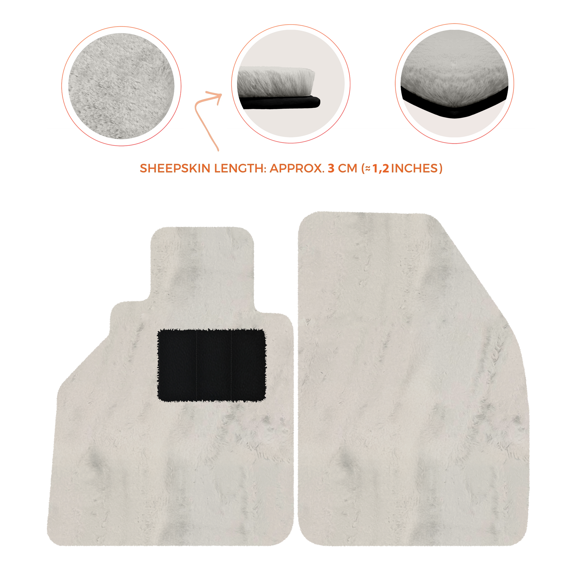 Premium Sheepskin Floor Mats for Porsche 986 Boxster (1996-2004)