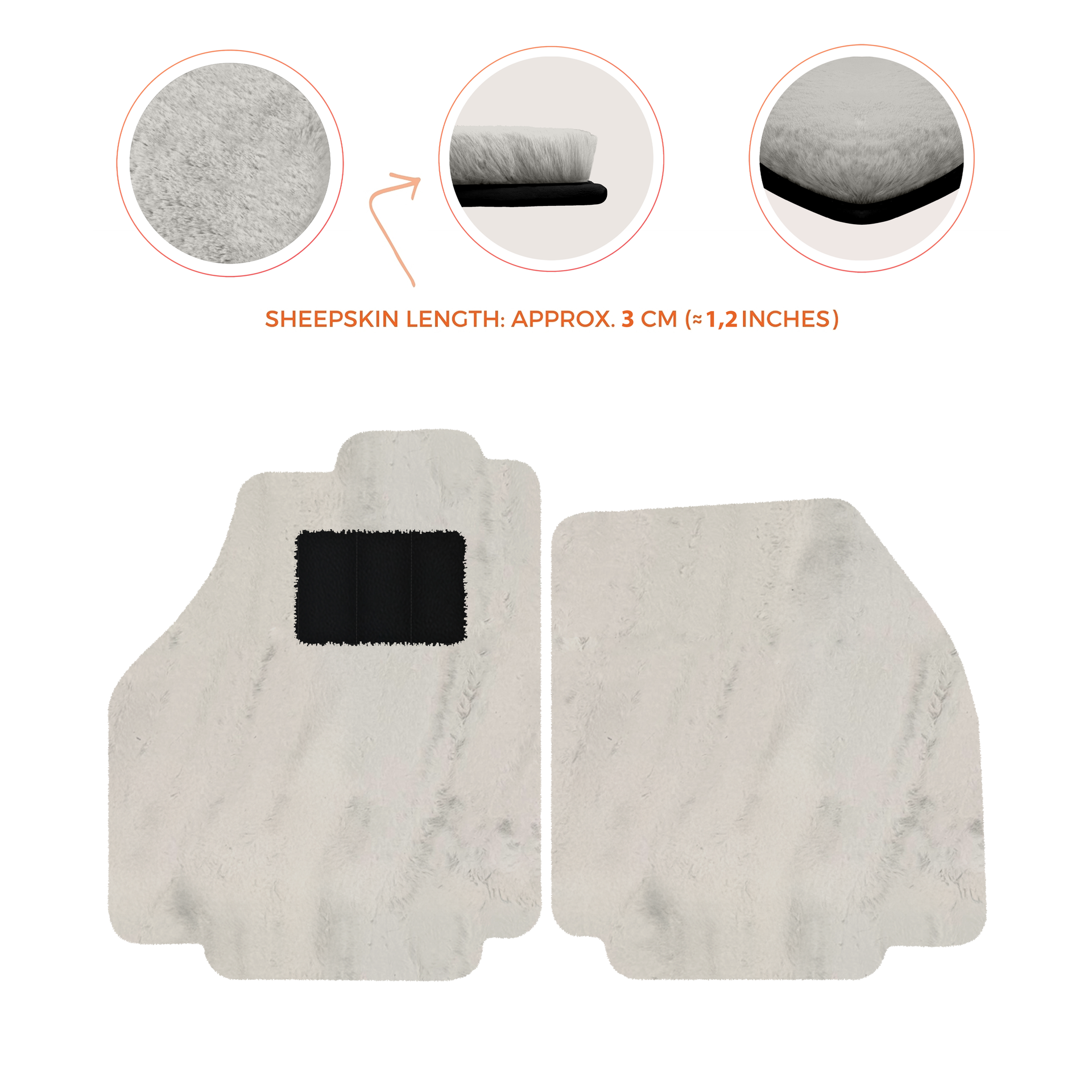 Premium Sheepskin Floor Mats for Ferrari 488 Spider (2016-2022)