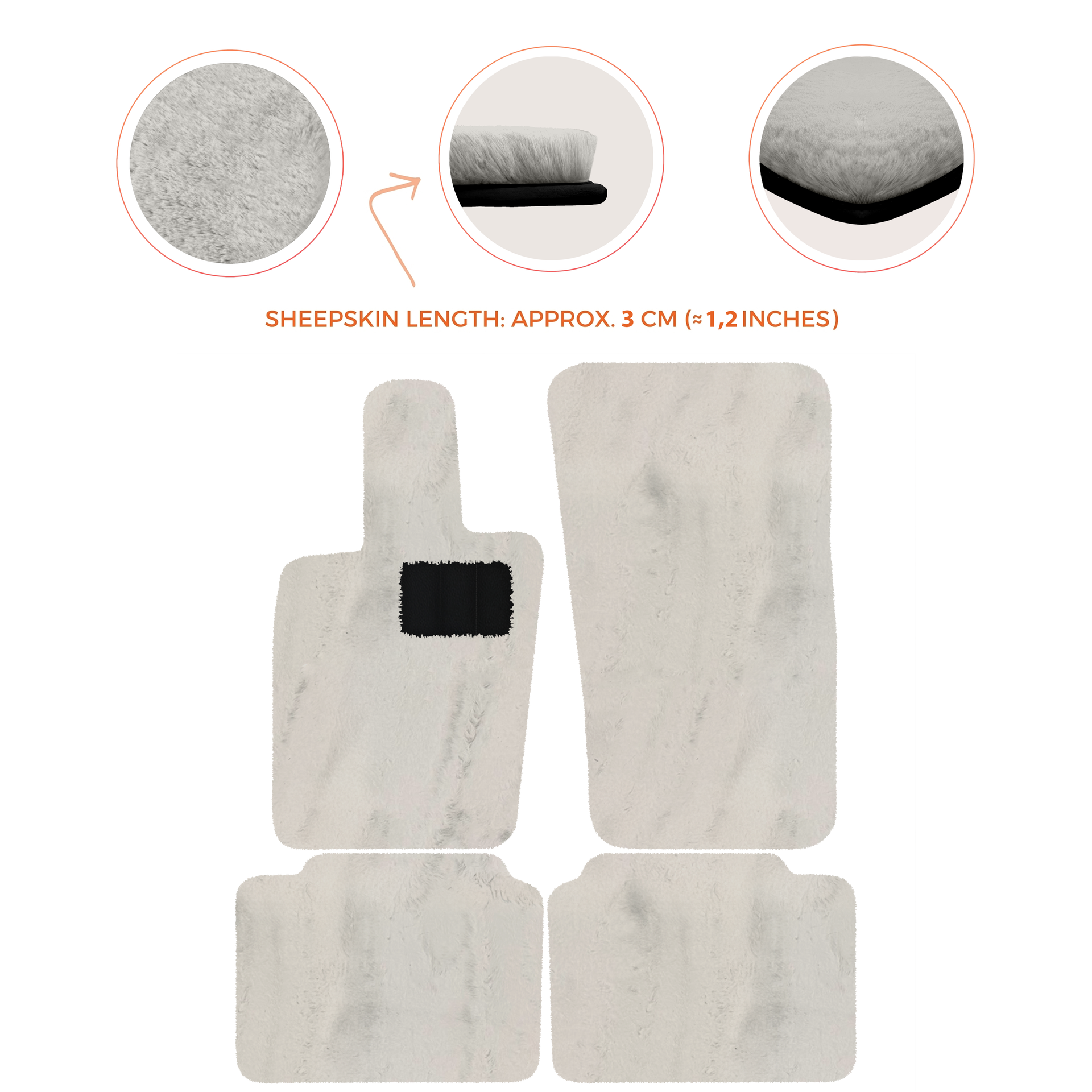 Luxury Sheepskin Floor Mats for Porsche Panamera (2017-2023)