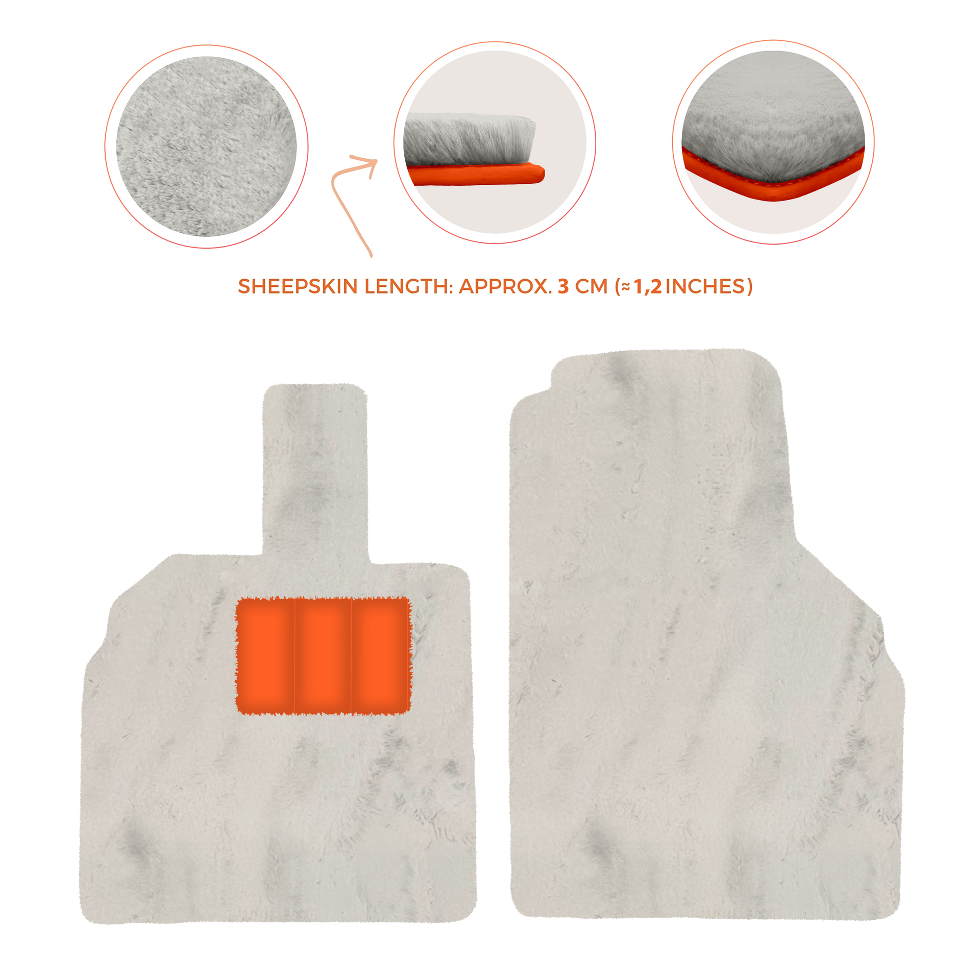 Premium Sheepskin Floor Mats for Lamborghini Aventador (2012-2022)