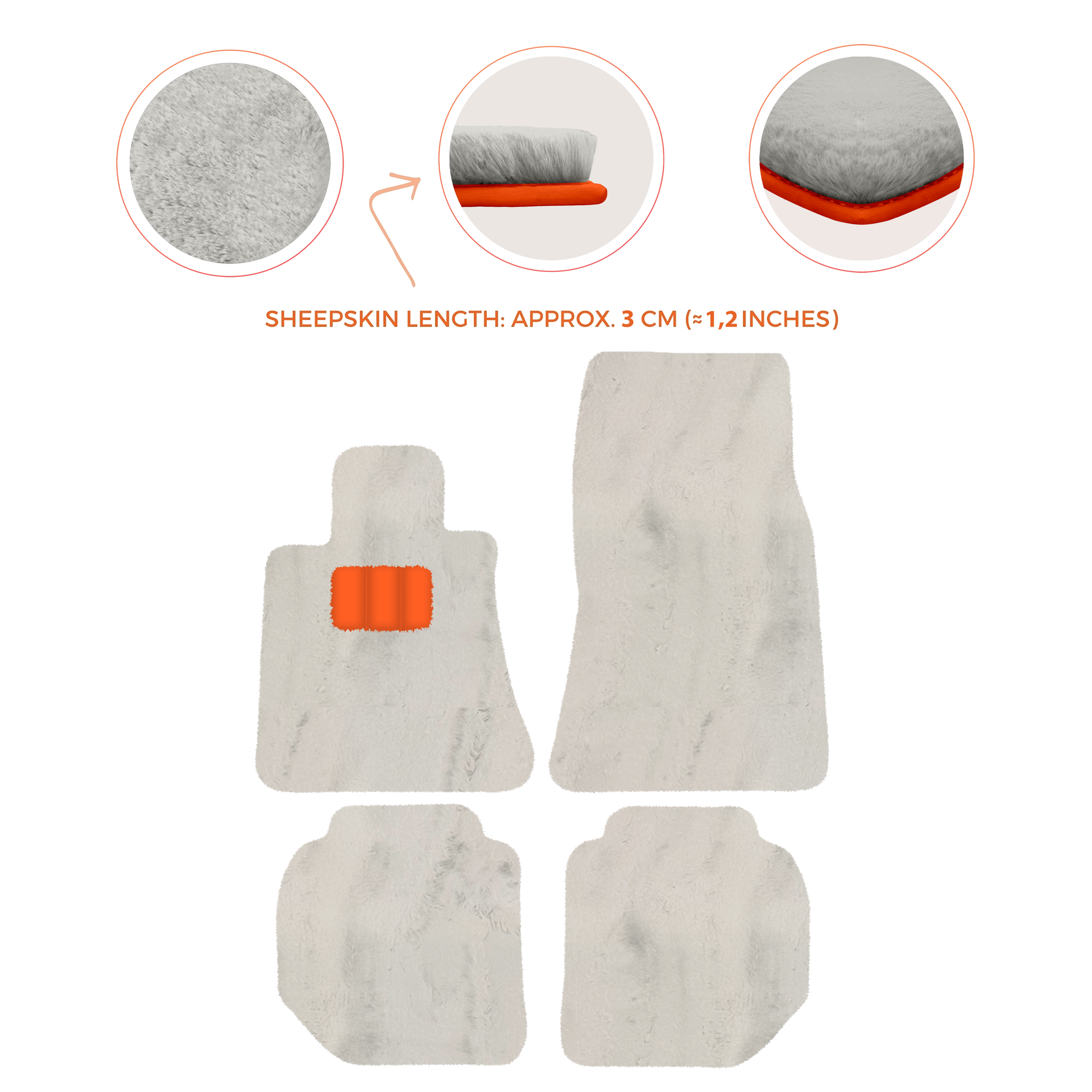 Premium Sheepskin Floor Mats for Bentley Continental GTC (2011-2018)