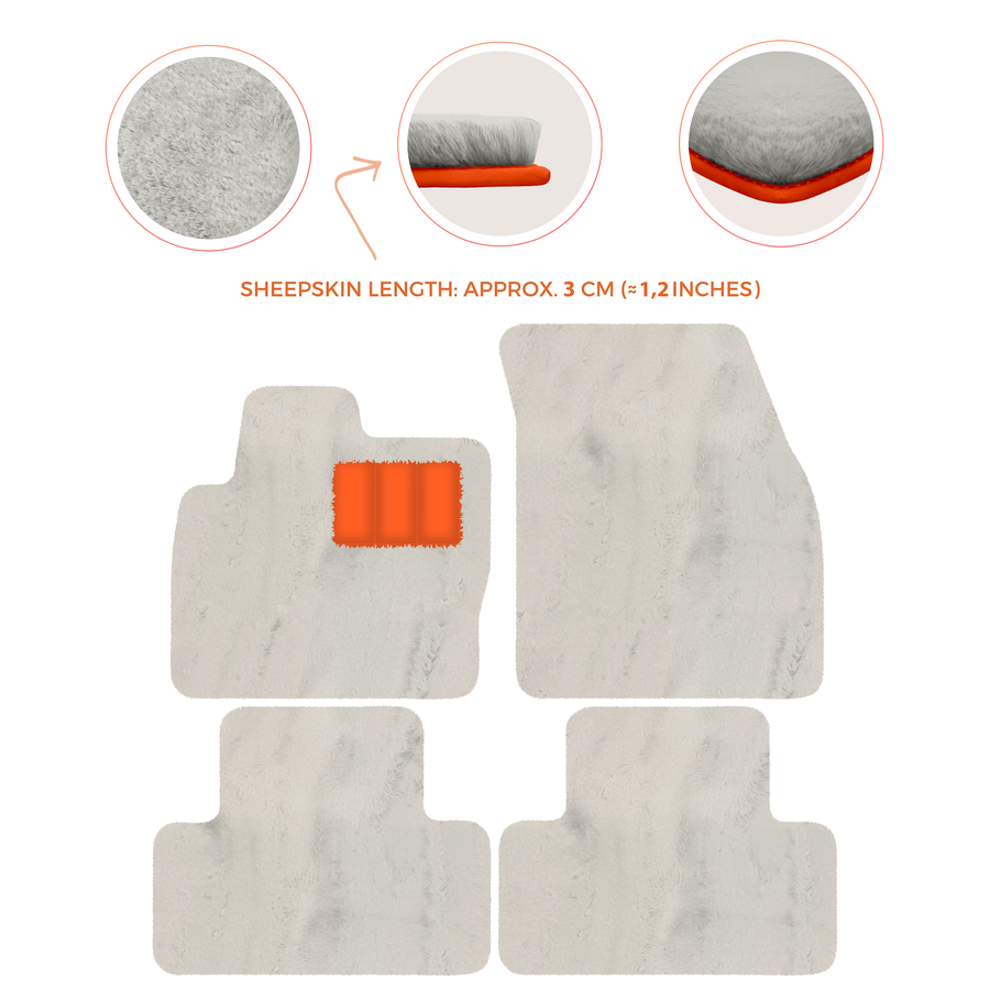 Premium Sheepskin Floor Mats for Range Rover Vehicles (2012-2022)