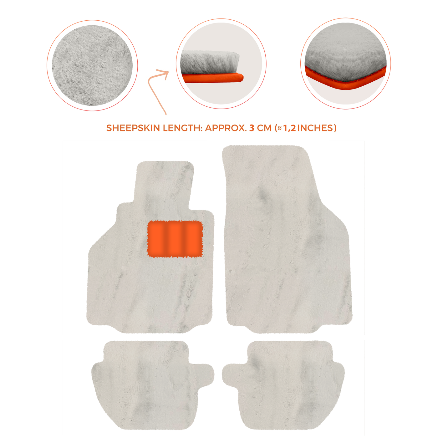 Premium Luxury Sheepskin Floor Mats for Ferrari Roma (2021-2024)