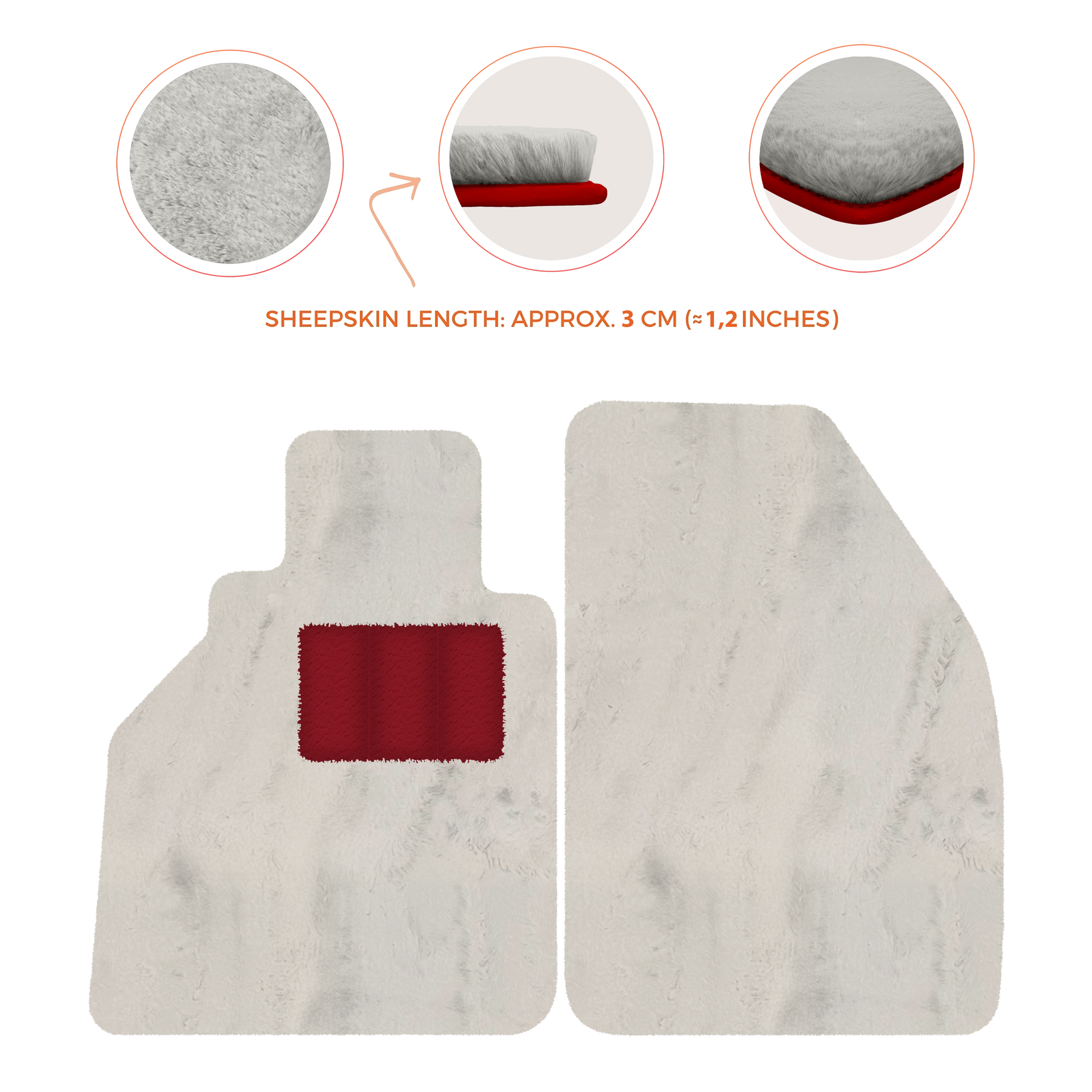 Premium Sheepskin Floor Mats for Porsche 986 Boxster (1996-2004)