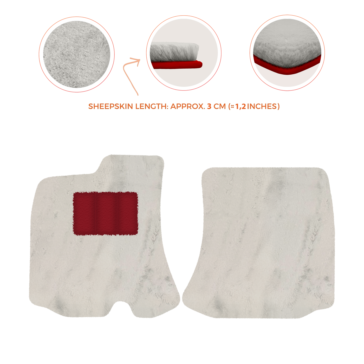 Premium Sheepskin Floor Mats for Bentley Arnage RL (1998-2009)