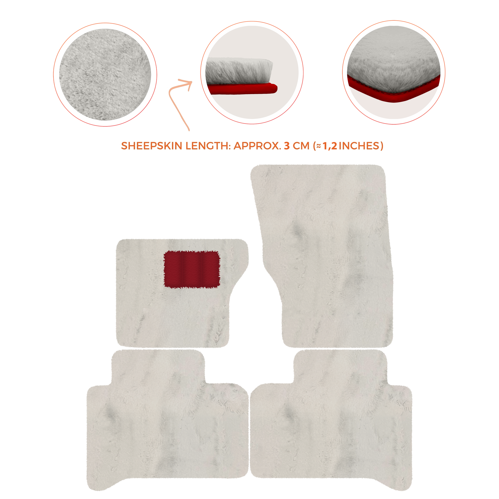 Luxurious Premium Sheepskin Floor Mats for Range Rover (2012-2022)