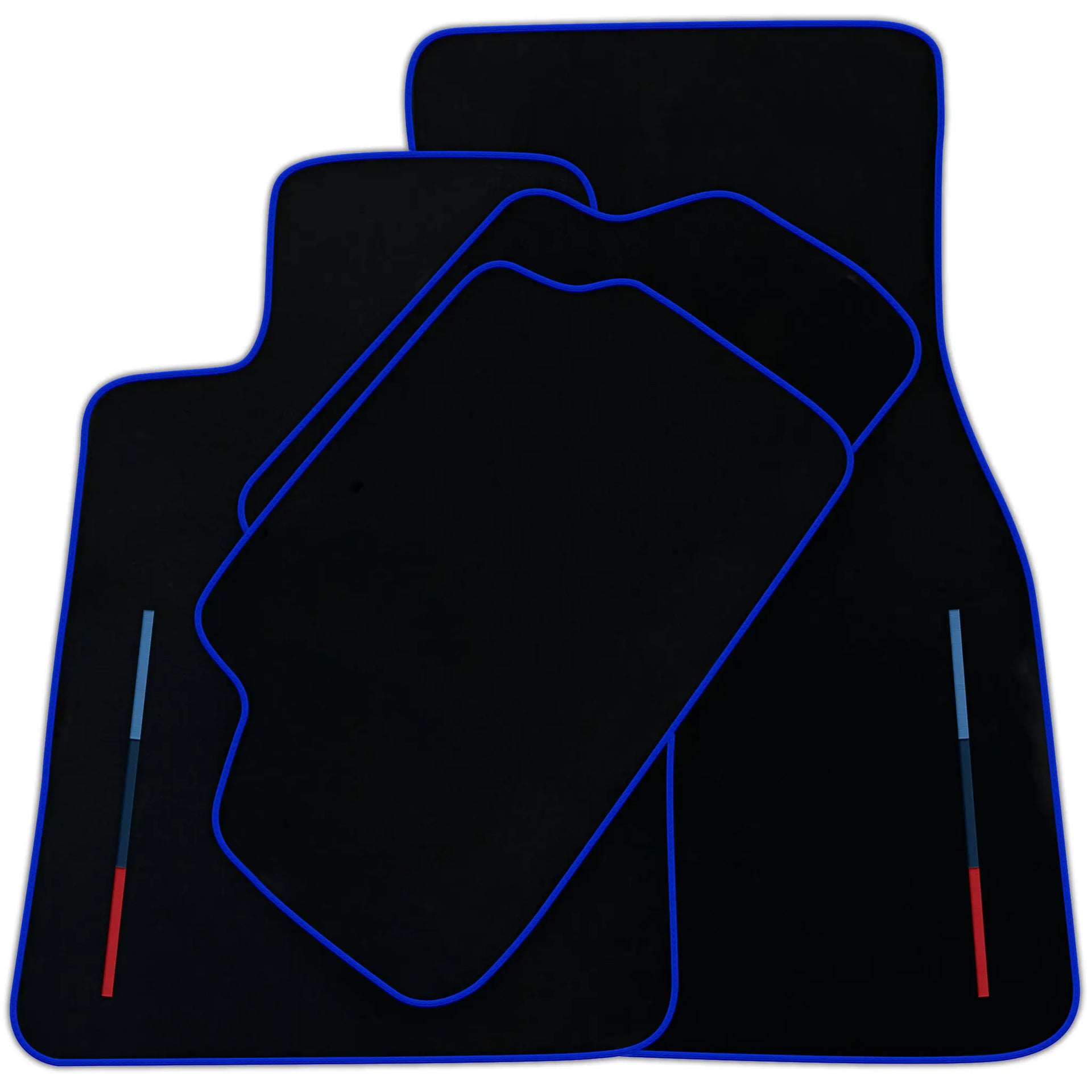 Black Floor Mats For BMW 2 Series G42 2-door Coupe With 3 Color Stripes Tailored Set Perfect Fit | Various Trim Colors