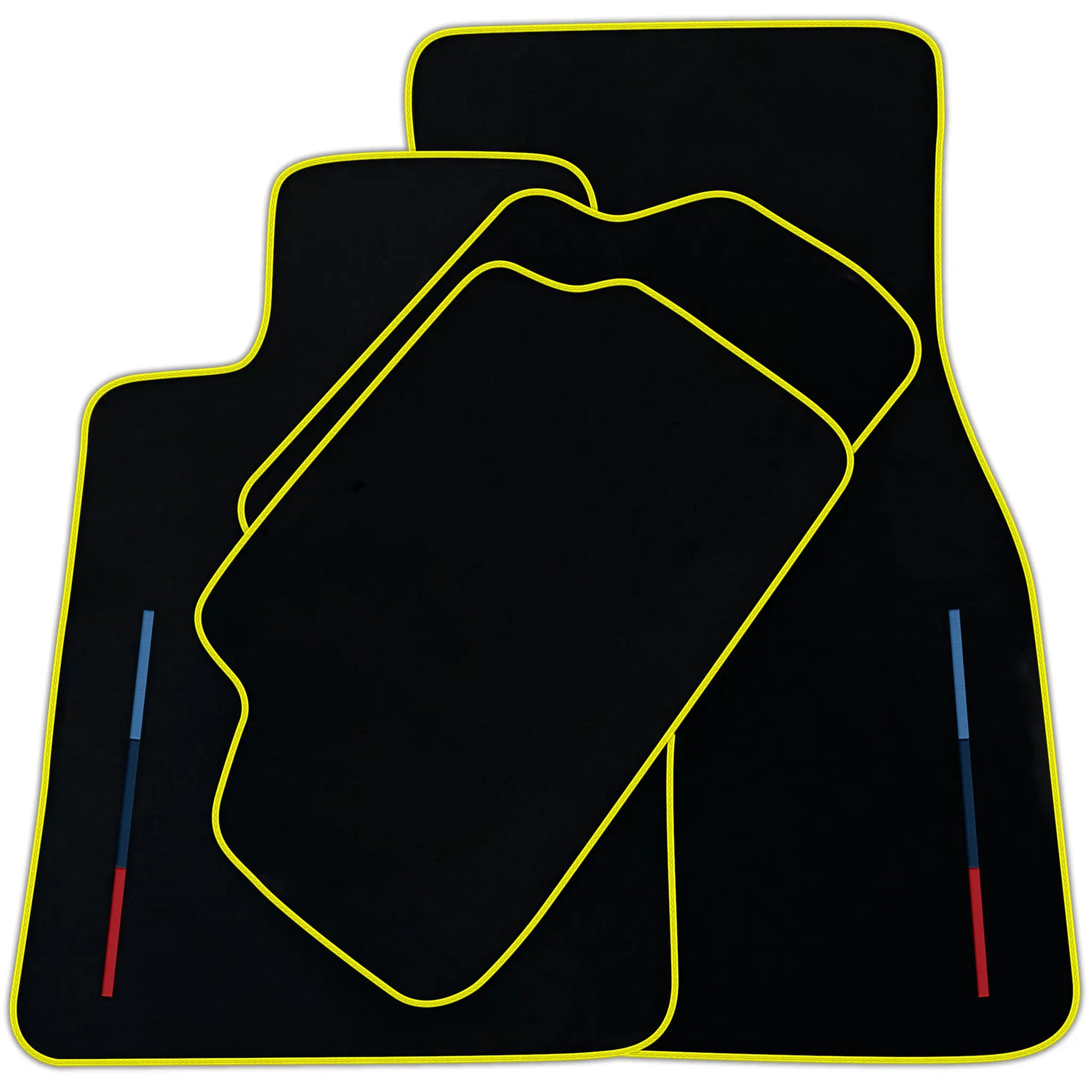 Black Floor Mats For BMW 8 Series G14 With Color Stripes Tailored Set Perfect Fit | Various Trim Colors