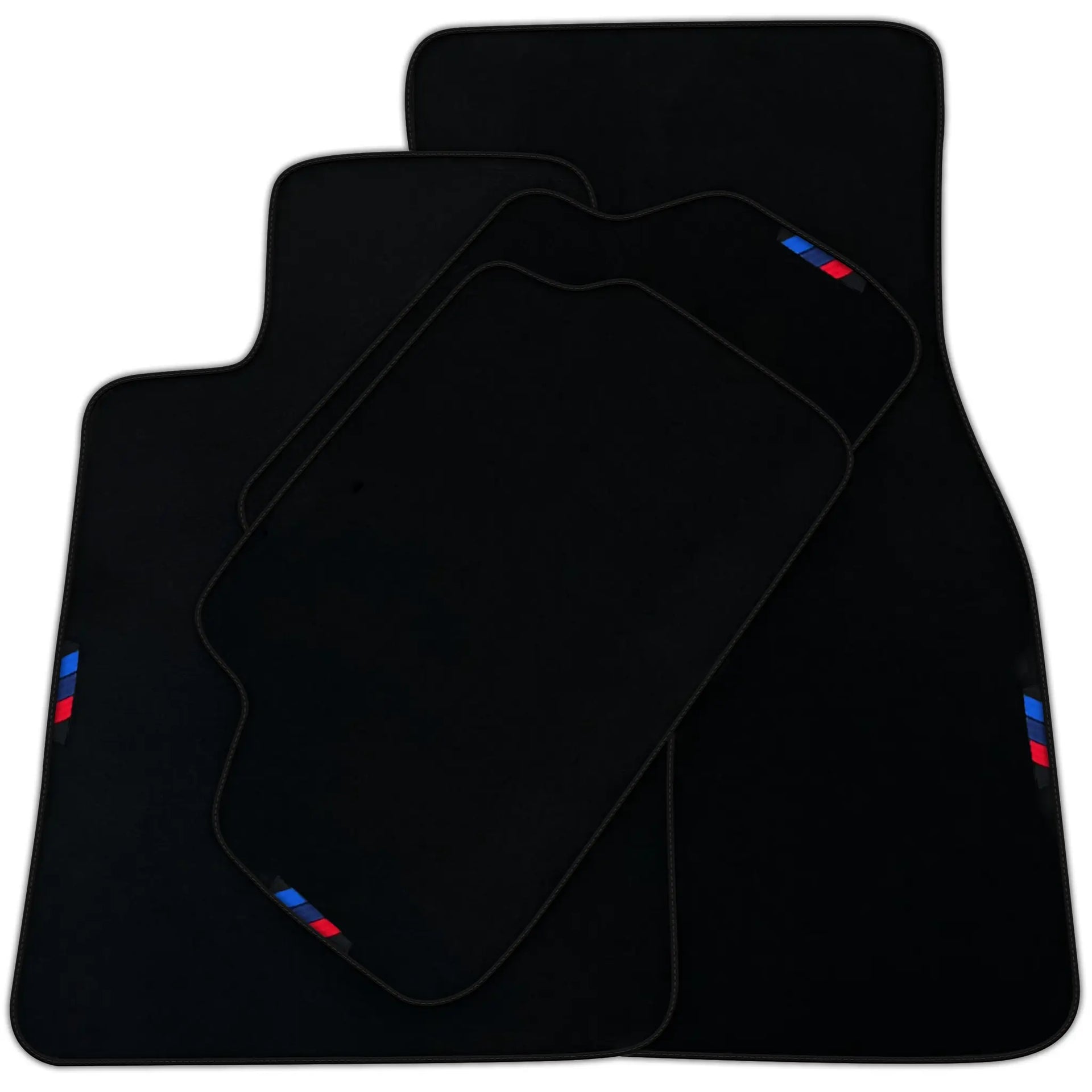 Black Floor Mats For BMW Z4 Series E89 With 3 Color Stripes Tailored Set Perfect Fit | Various Trim Colors