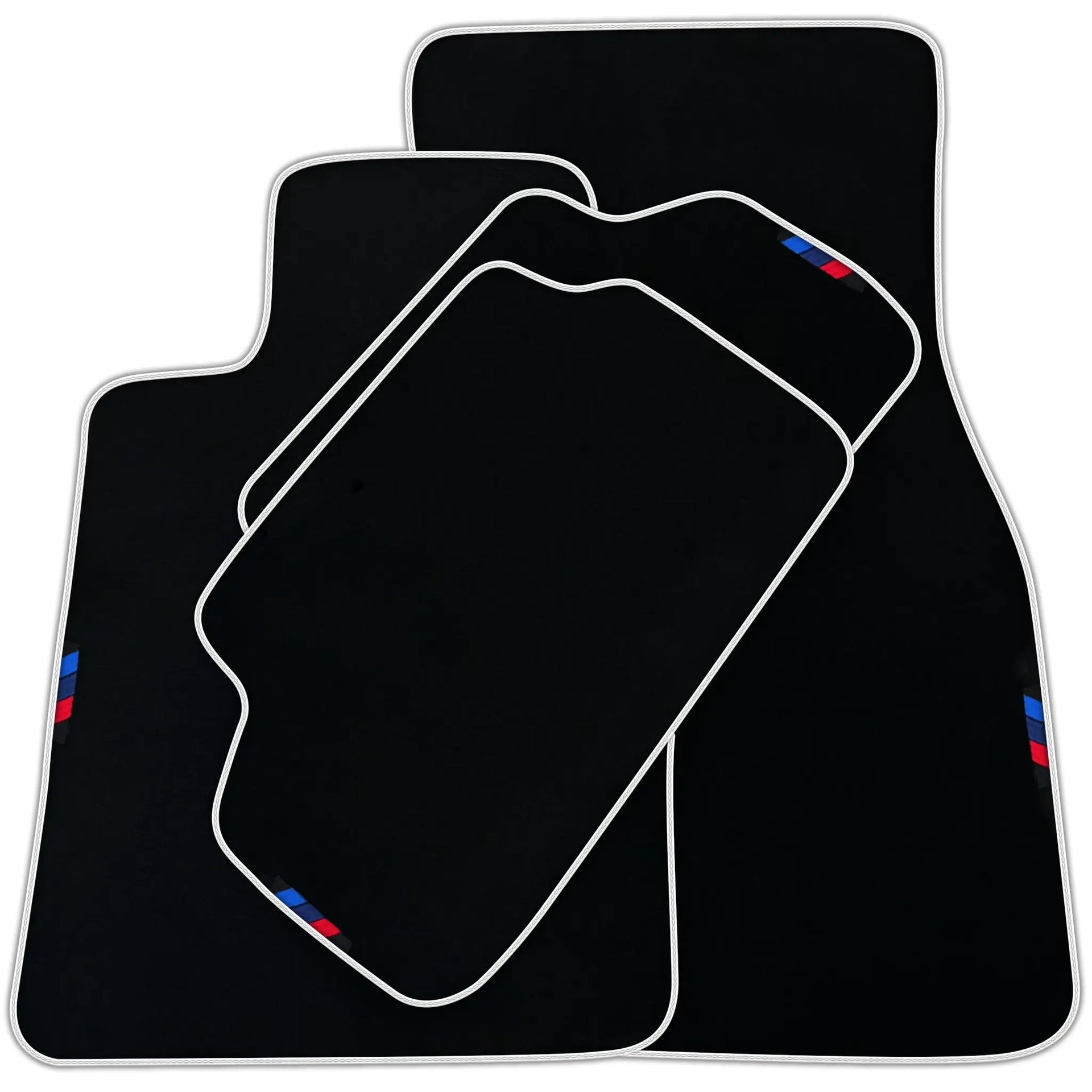 Black Floor Mats For BMW Z4 Series E89 With 3 Color Stripes Tailored Set Perfect Fit | Various Trim Colors
