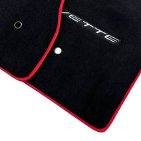 Black Floor Mats For Chevrolet Corvette C6 (2005-2013) - AutoWin