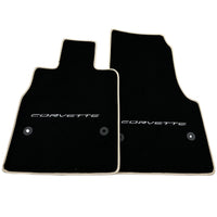 Black Floor Mats For Chevrolet Corvette C8 (2020-2024) - AutoWin