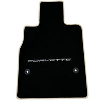 Black Floor Mats For Chevrolet Corvette C8 (2020-2024) - AutoWin
