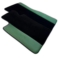 Black Floor Mats for BMW M3 G81 Touring (2022-2026) | Green Leather Borders