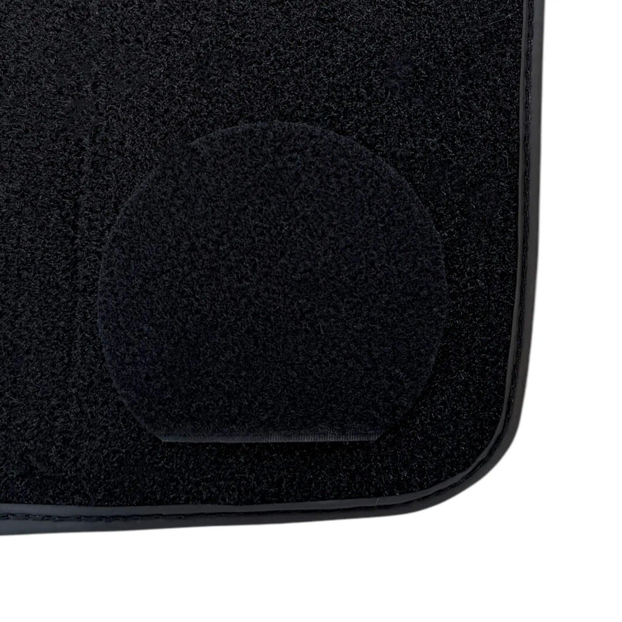 Black Floor Mats for BMW M5 G90 (2023-2026) Sedan | Green Leather Borders
