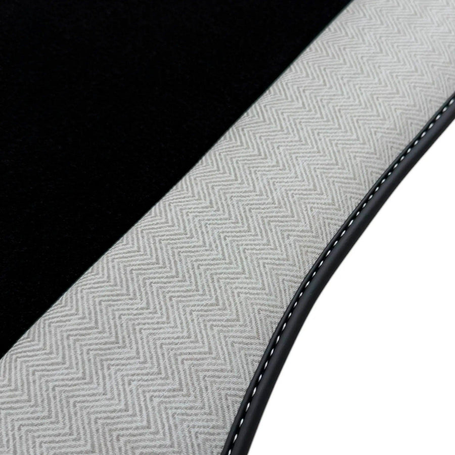 Black Floor Mats for BMW G60 (2023-2026) Sedan with Gray Leather