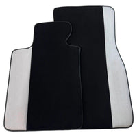 Black Floor Mats for BMW U06 (2022-2026) with Gray Leather Borders