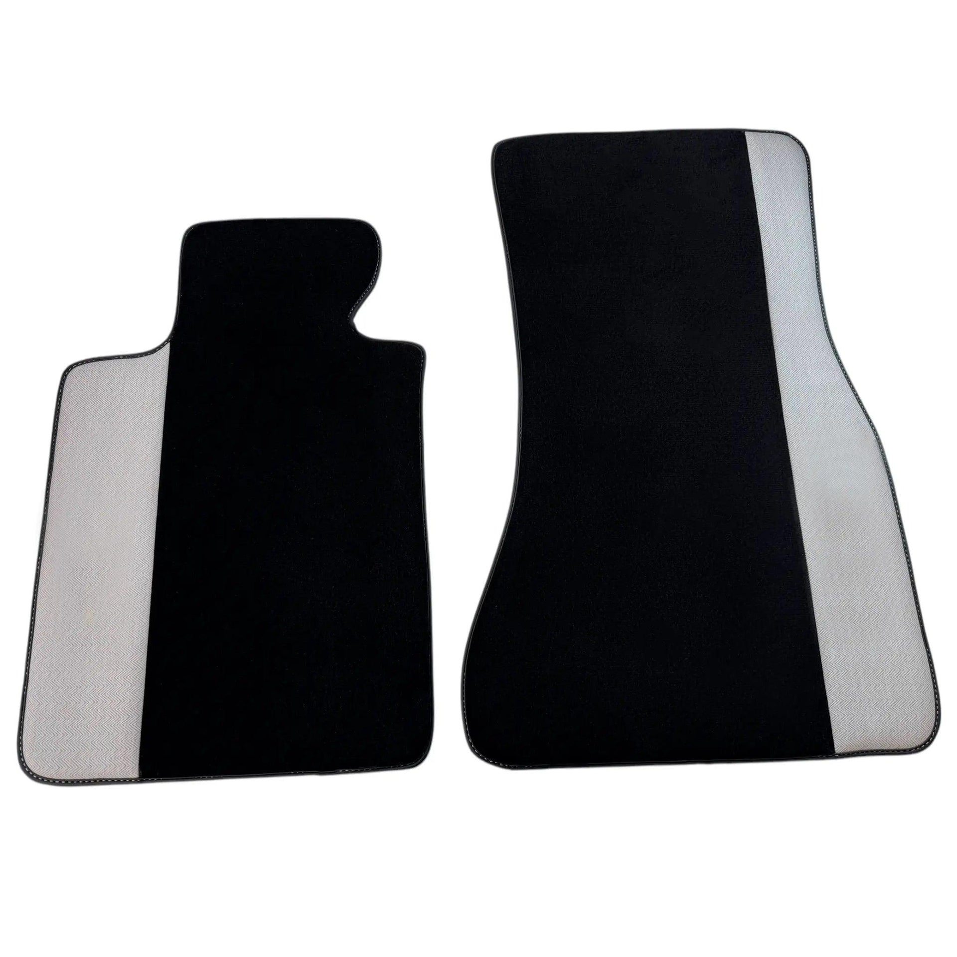 Black Floor Mats for BMW G61 (2023-2026) Touring with Gray Leather Borders