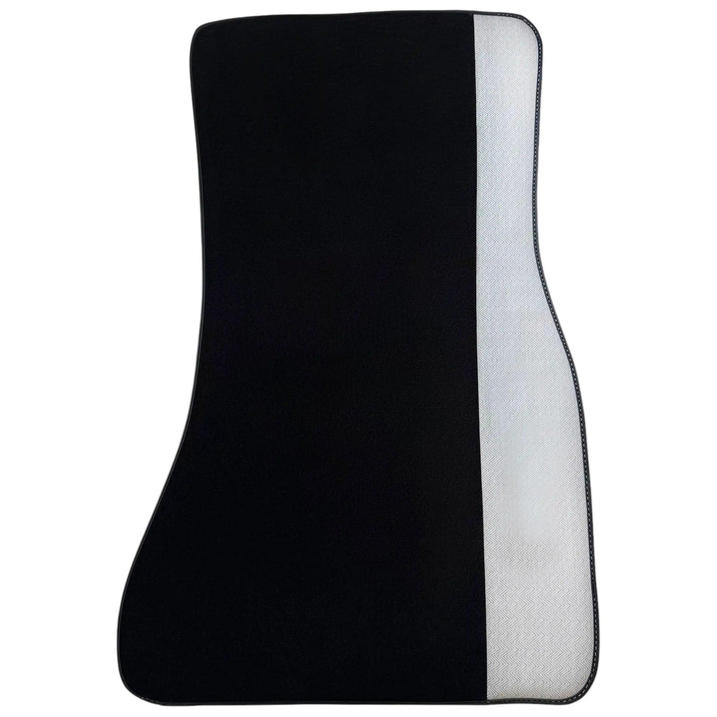 Black Floor Mats for BMW G60 (2023-2026) Sedan with Gray Leather Borders