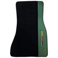 Black Floor Mats for BMW U06 (2022-2026) with Green Leather ER56 Performance